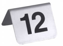 Tischnummernschild mit Nummern 13 bis 24